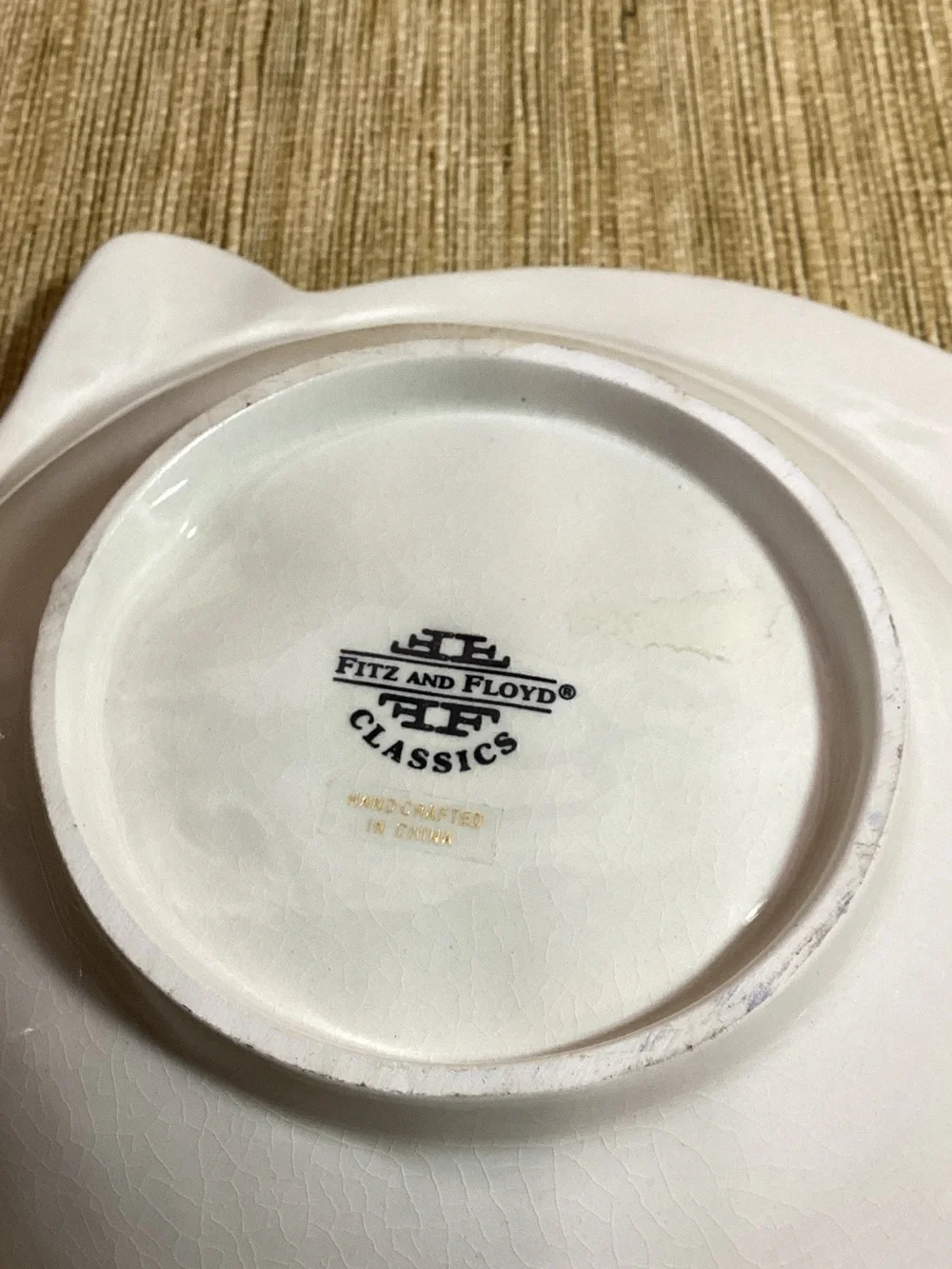 Fitz & Floyd Pink Fish-Shaped Ceramic Bowl - Decorative Fish Dish